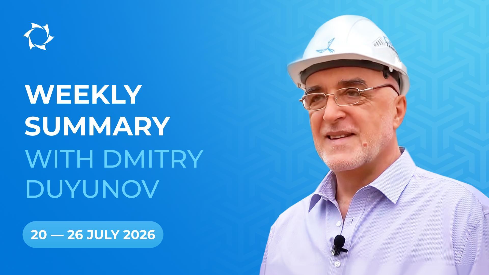 Weekly summary for the "Duyunov Motors" project