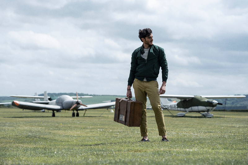 Baracuta, armor lux, YMC photoshoot at Sarum Airfield