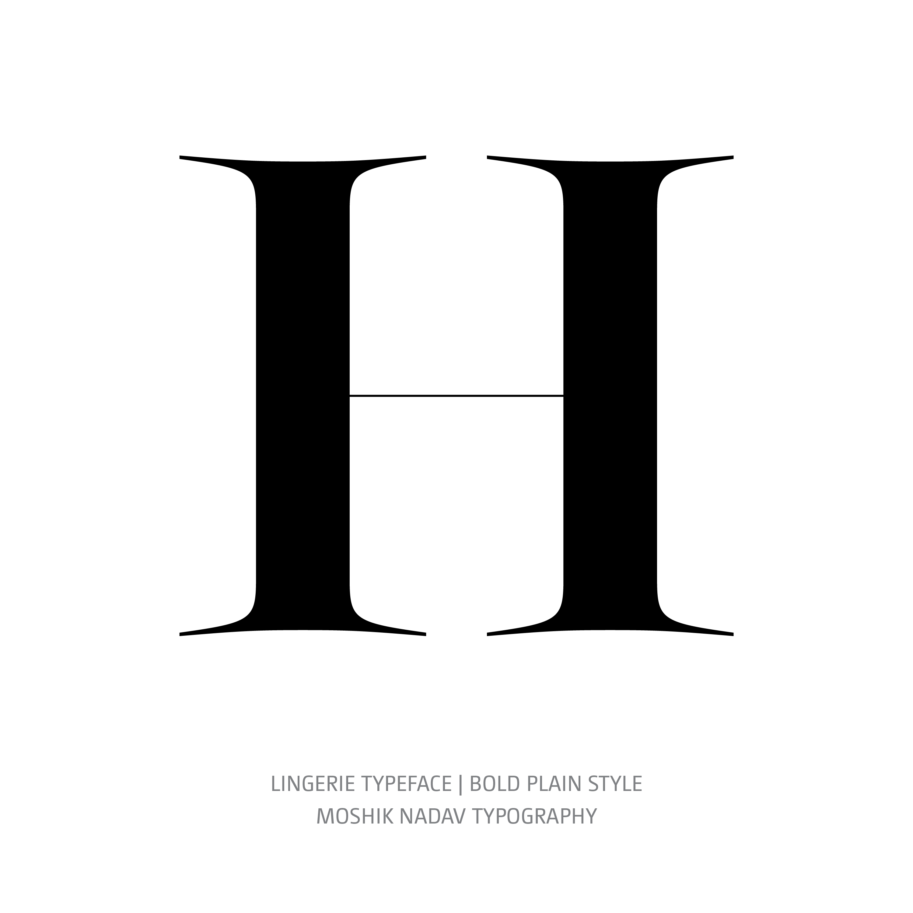 Lingerie Typeface Bold Plain H