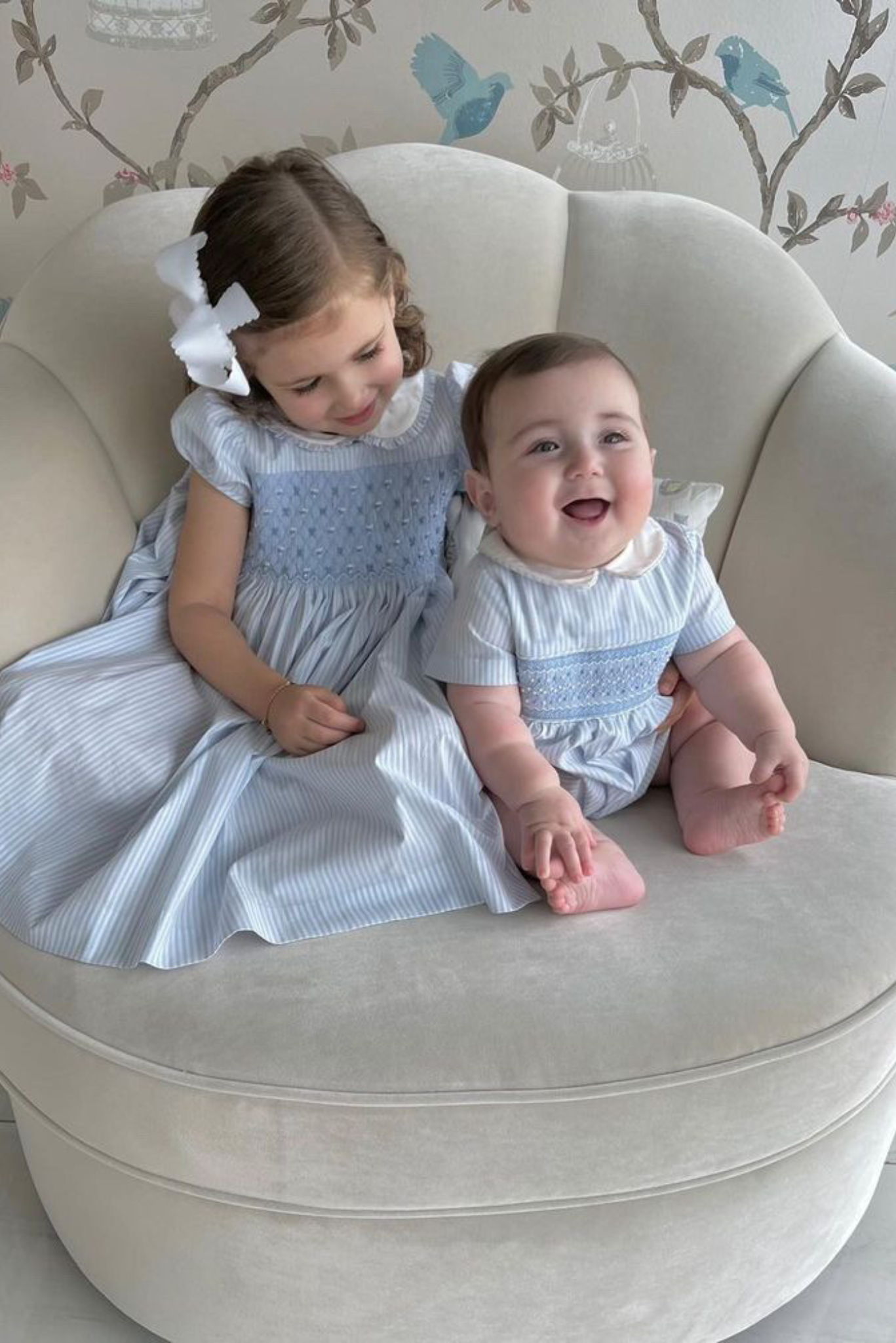 Special occasion smocked dress