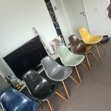 6er Set Eames Herman Miller Chairs Fiberglas 