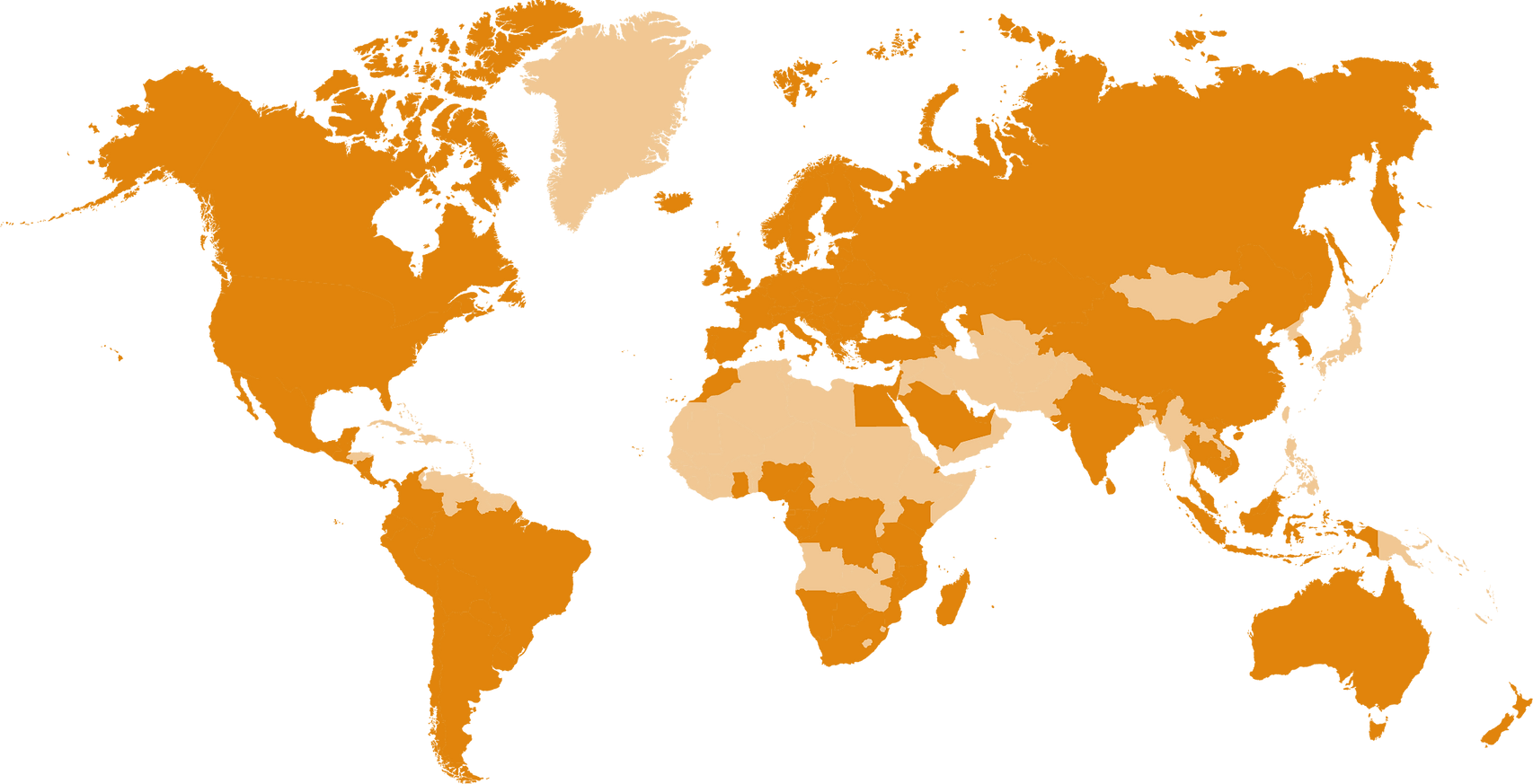 ICU CLOM Cobertura Mapa del mundo
