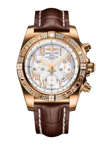 Chronomat 44 Rose Gold / Diamond / Pearl Roman / Croco