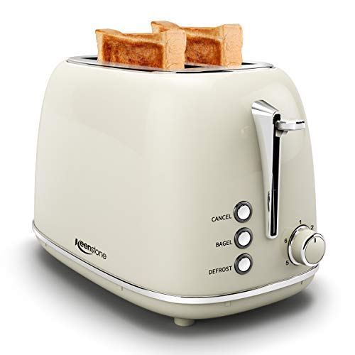Keenstone WT330 2Slice Stainless Steel Retro Toaster vs Black
