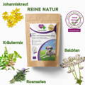 VierBeinerGlück Ruhe und Gelassenheit Drops enthalten Johanniskraut, Baldrian, Rosmarin und weitere Wirkstoffe. Die Drops sind hypoallergen und sehr gut verträglich auch für empfindliche Hunde.