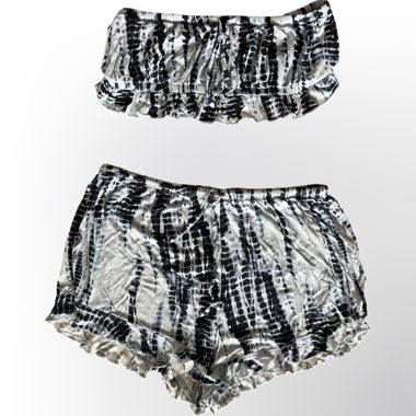 ASOS batik set bandeau top & shorts size 38