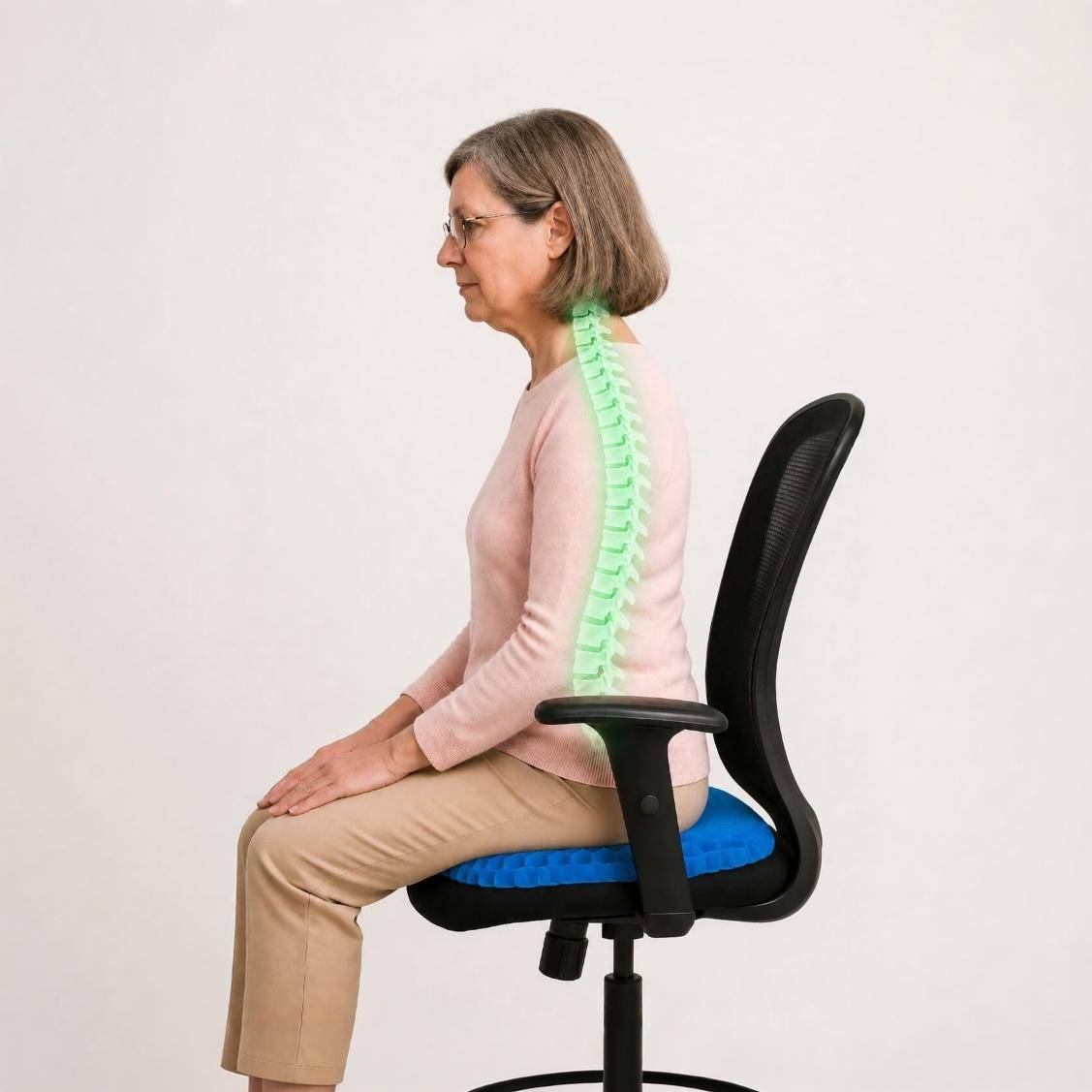 coussin siege, sciatique chaise, coussin coccyx, coussin chaise lombaire, coussin nid abeille, coussin sciatique