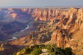 Beautiful Landscape of Grand Canyon from Desert View Point with the Colorado River visible during dusk