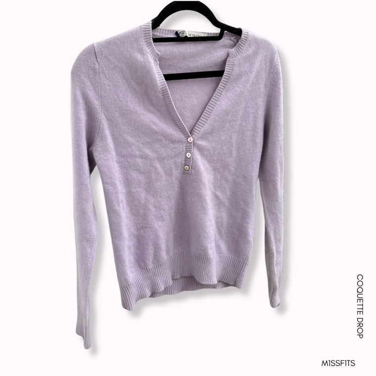 Cashmere Coquette Lilac Sweater 