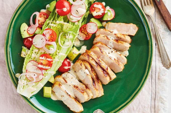 Pork Chops with White Barbecue Sauce