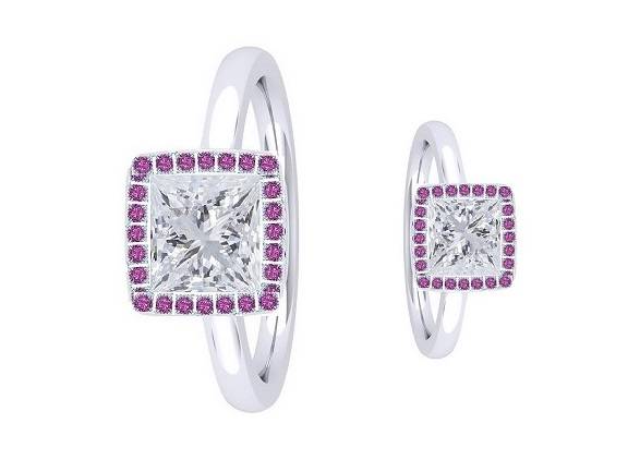 Bespoke diamond and pink sapphire rings - Pobjoy Diamonds in Surrey