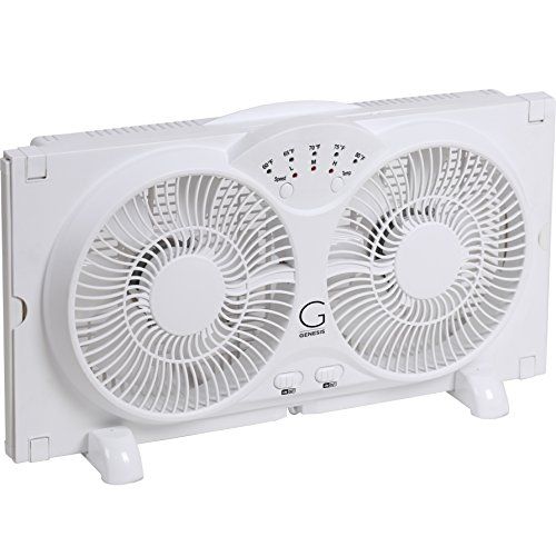 Lasko Window Fan EZ Dial Ventilation vs Genesis A1 Window Fan Slant
