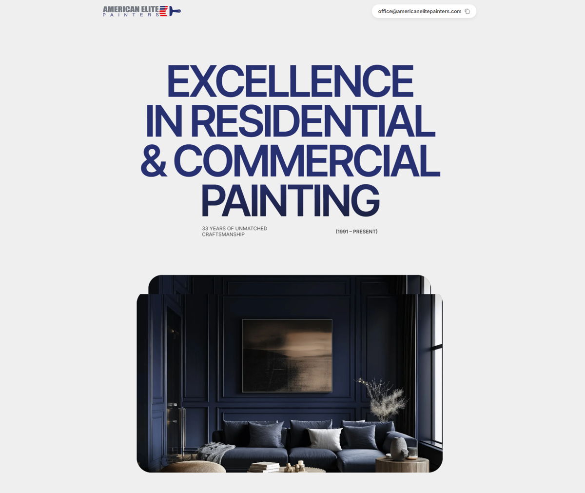 Screenshot of American Elite Painters Corp., from the  framer websites collection.