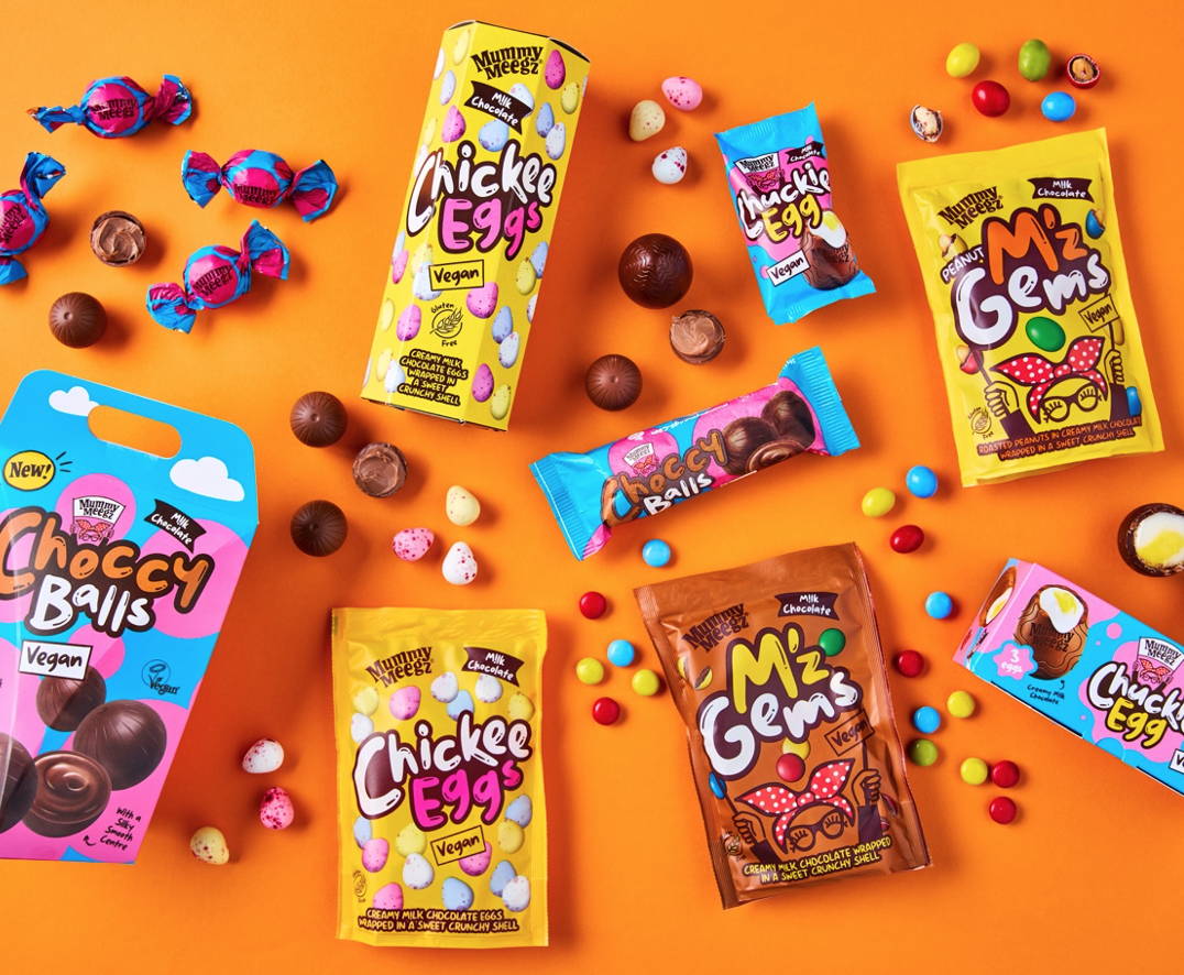 The whole vegan range of Mummy Meegz