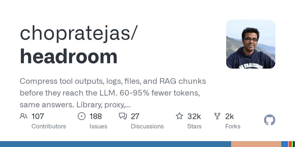 headroom: Compress Tool for LLM Outputs and Logs
