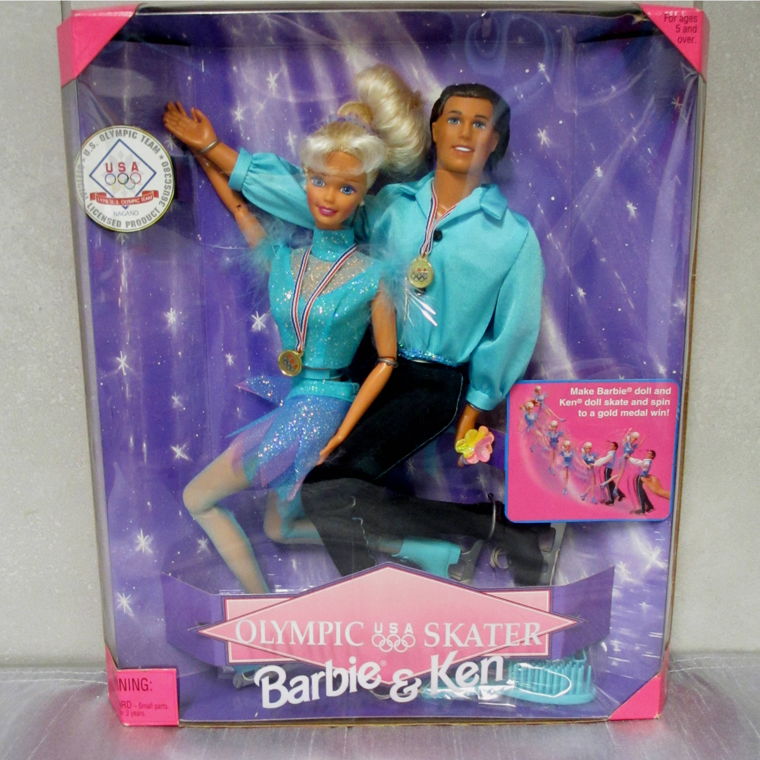 1997 Olympic Skater Barbie & Ken Eiskunstläufer