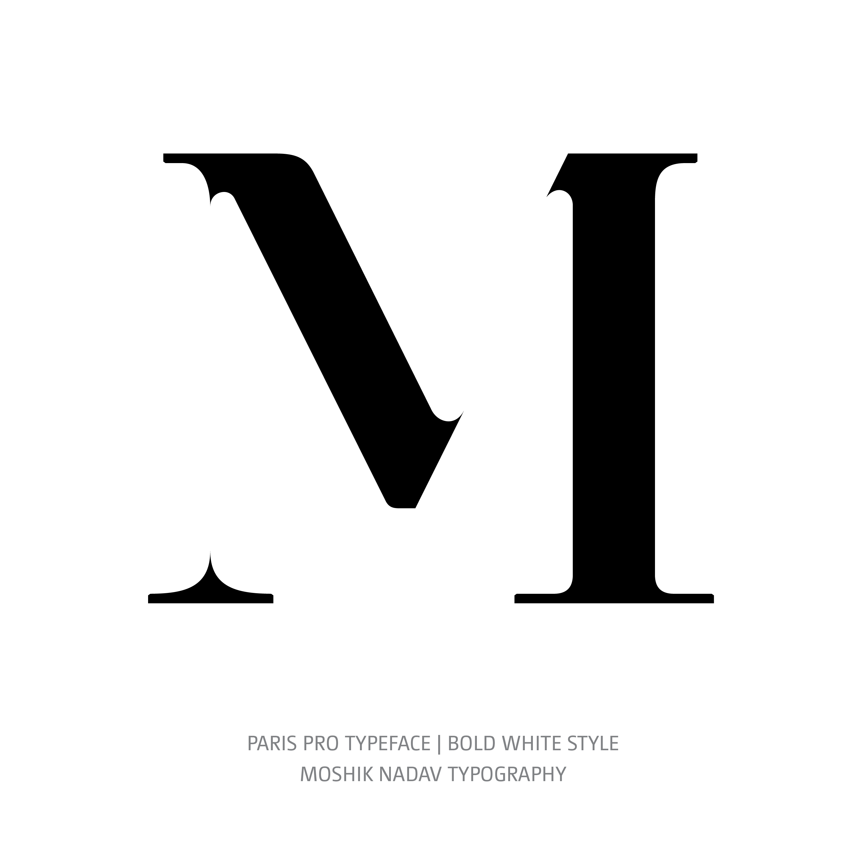 Paris Pro Typeface Bold White M