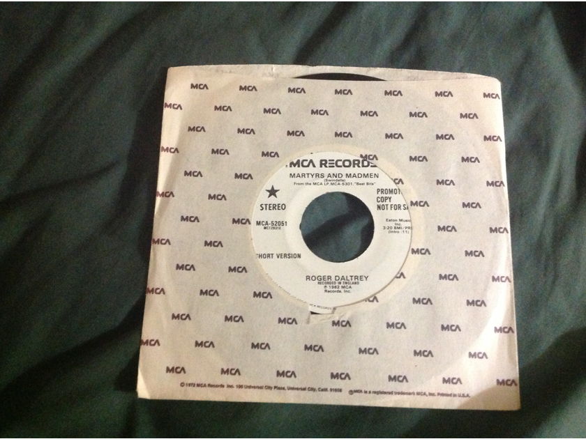 Roger Daltrey - Martyrs And Madmen MCA Records Promo Vinyl 45 NM