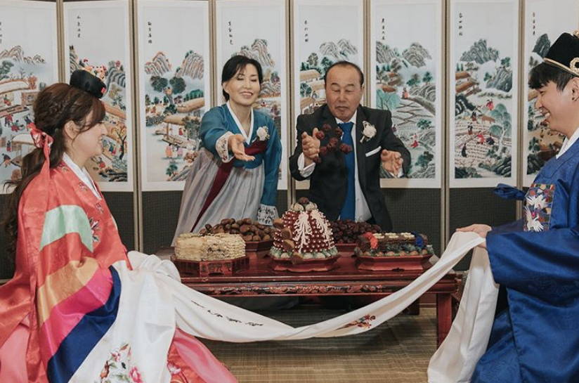 KOREAN TRADITIONAL PAEBAEK TEA CEREMONY THROWING CHESTNUTS DATES