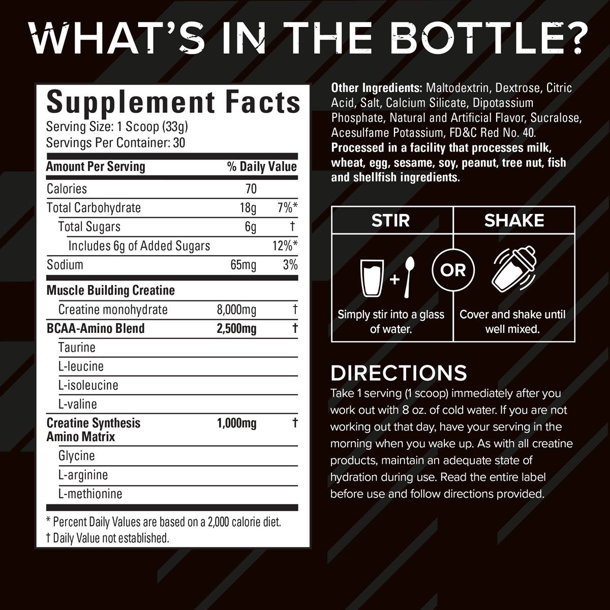 Supplement Facts: Creatine X3 - Fruit Punch