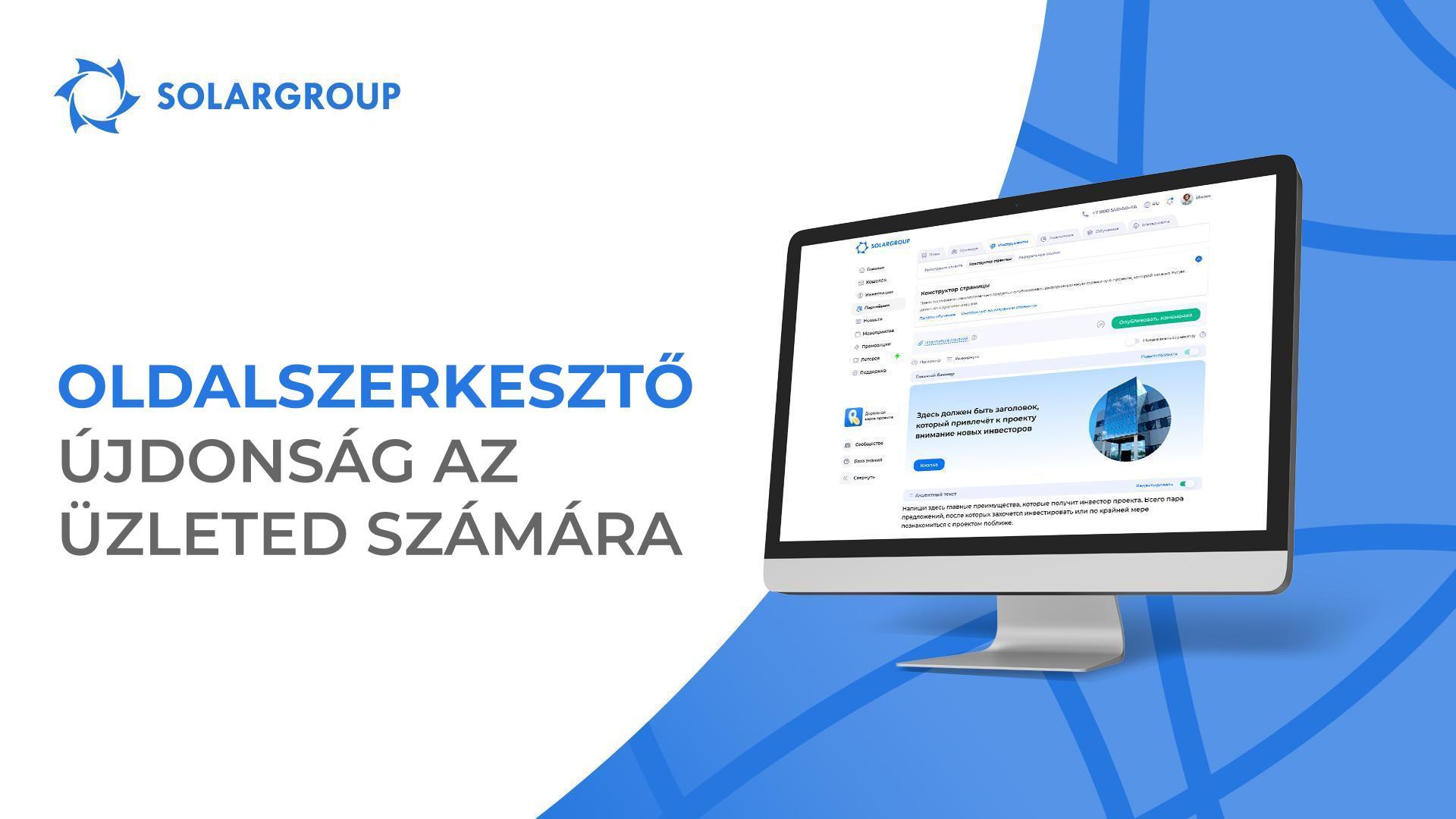 Oldalszerkesztő – újdonság az üzleted számára