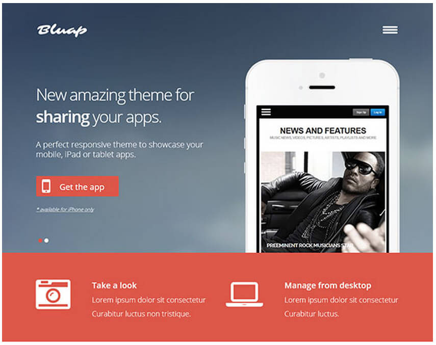 Bluap GavickPro - шаблон для CMS Joomla