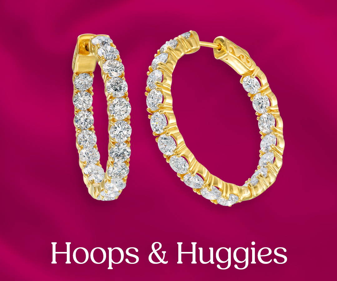 Shop diamond hoop earrings