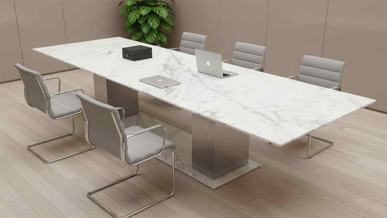 Konferenztisch oval mit Netboxen