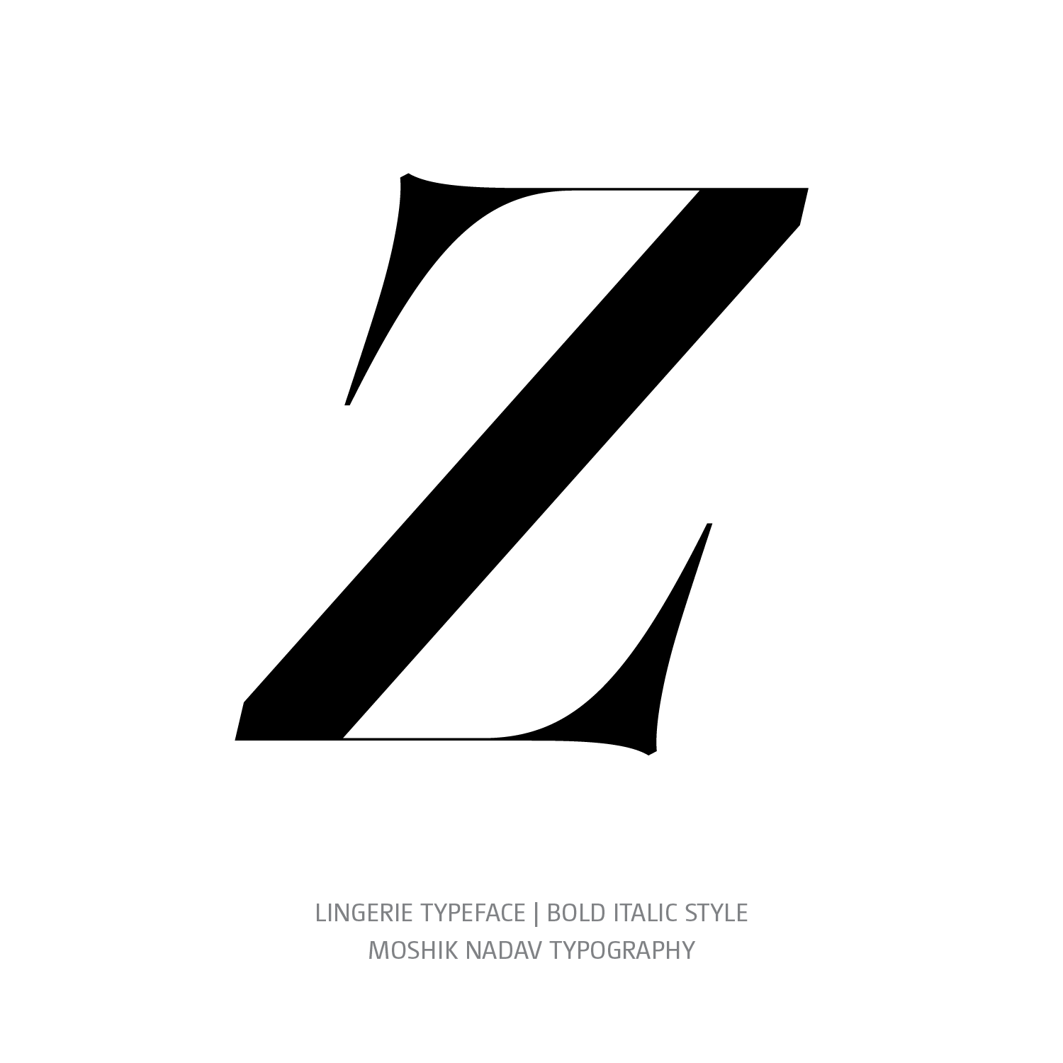 Lingerie Typeface Bold Italic Z