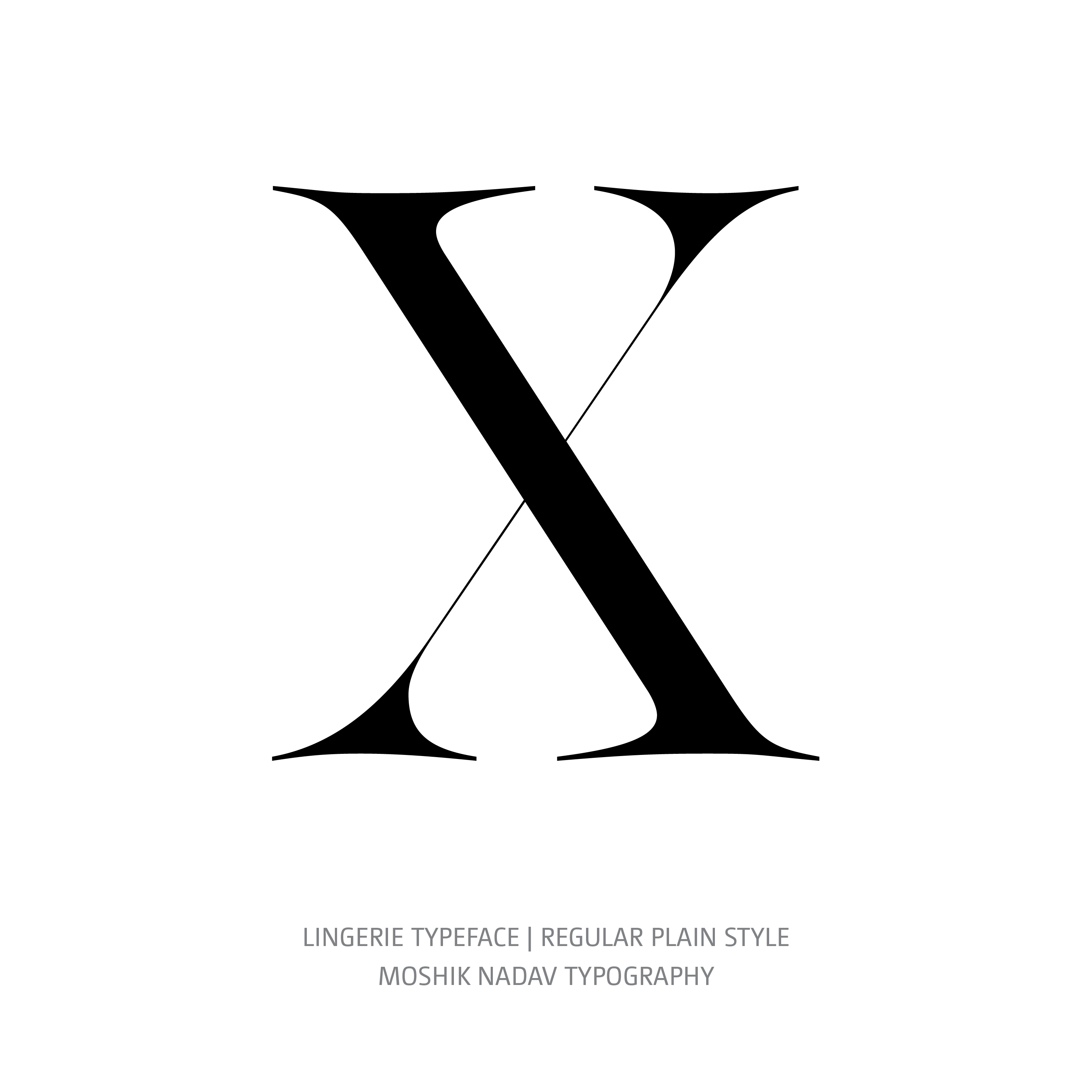 Lingerie Typeface Regular Plain X