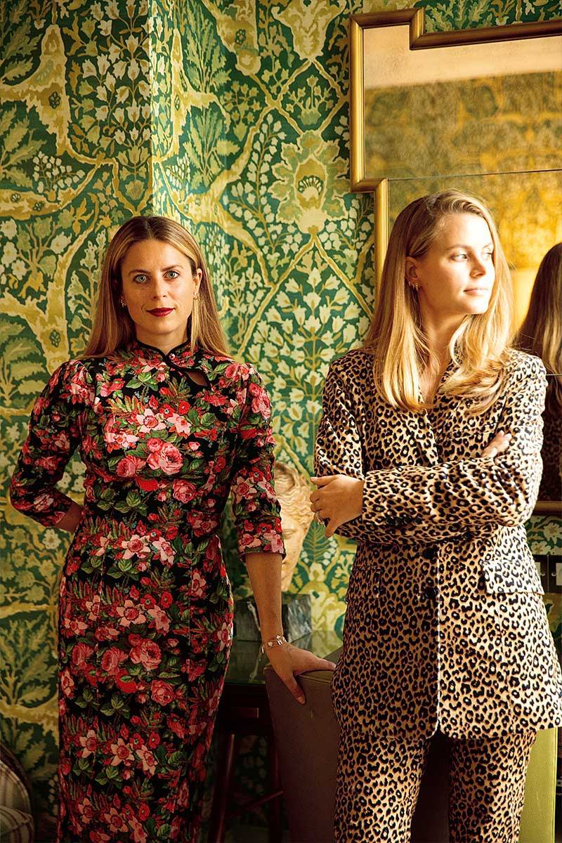 Lydia and Irene Forte wear YOLKE's Wild Roses Alexa Dress and Leopard ...