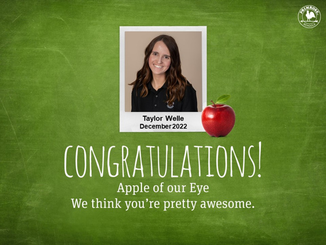 Taylor Welle Apple of our eye