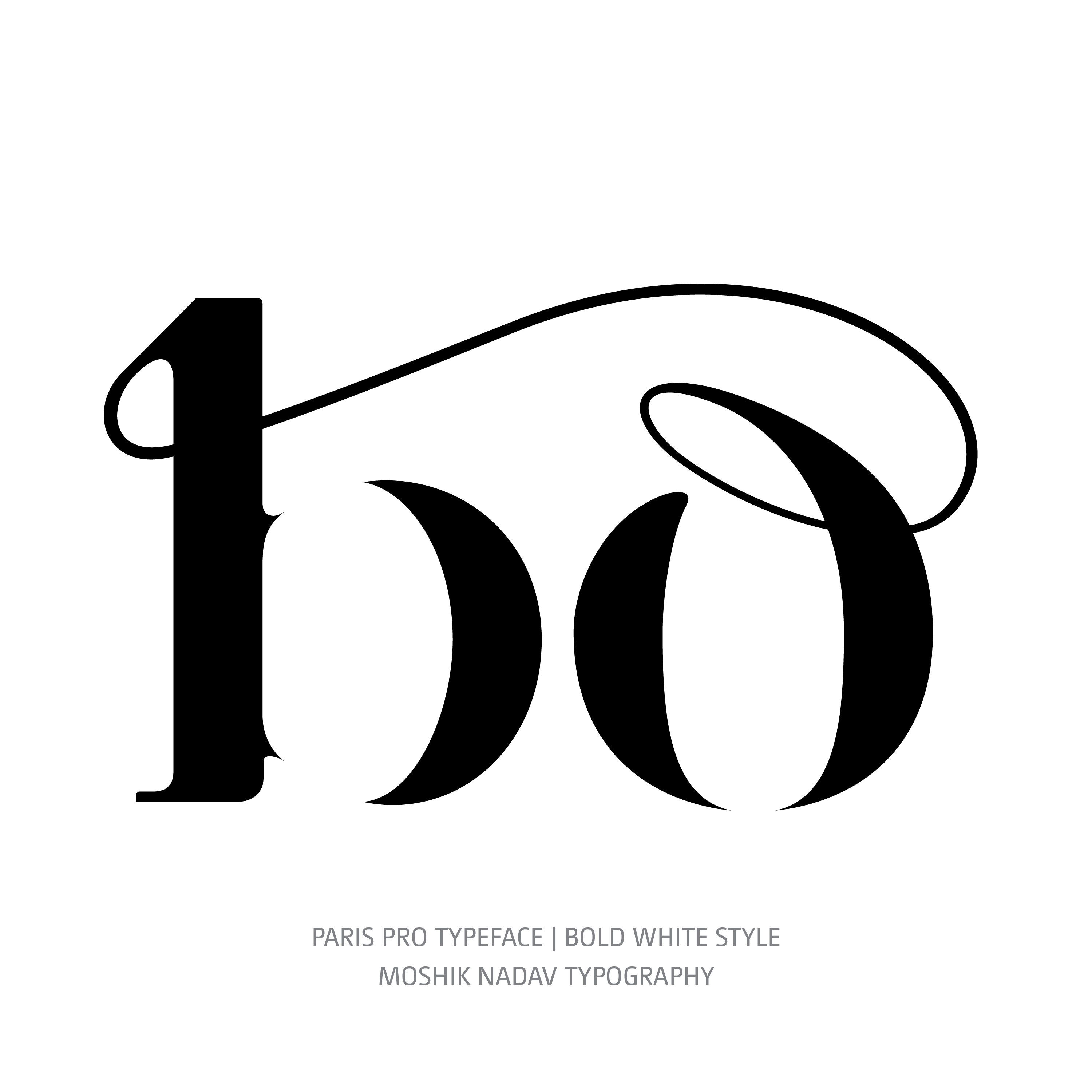 Paris Pro Typeface Bold White bo ligature