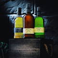 Bouteilles de Single Malt Scotch Whiskies Tobermory et Ledaig de la distillerie Tobermory sur l'île de Mull dans les Hébrides intérieures d'Ecosse
