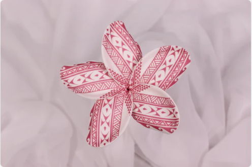 Blossom Tribal Tattoo Frangipani Real Touch (6 Pack) - Realistic Artificial Flowers