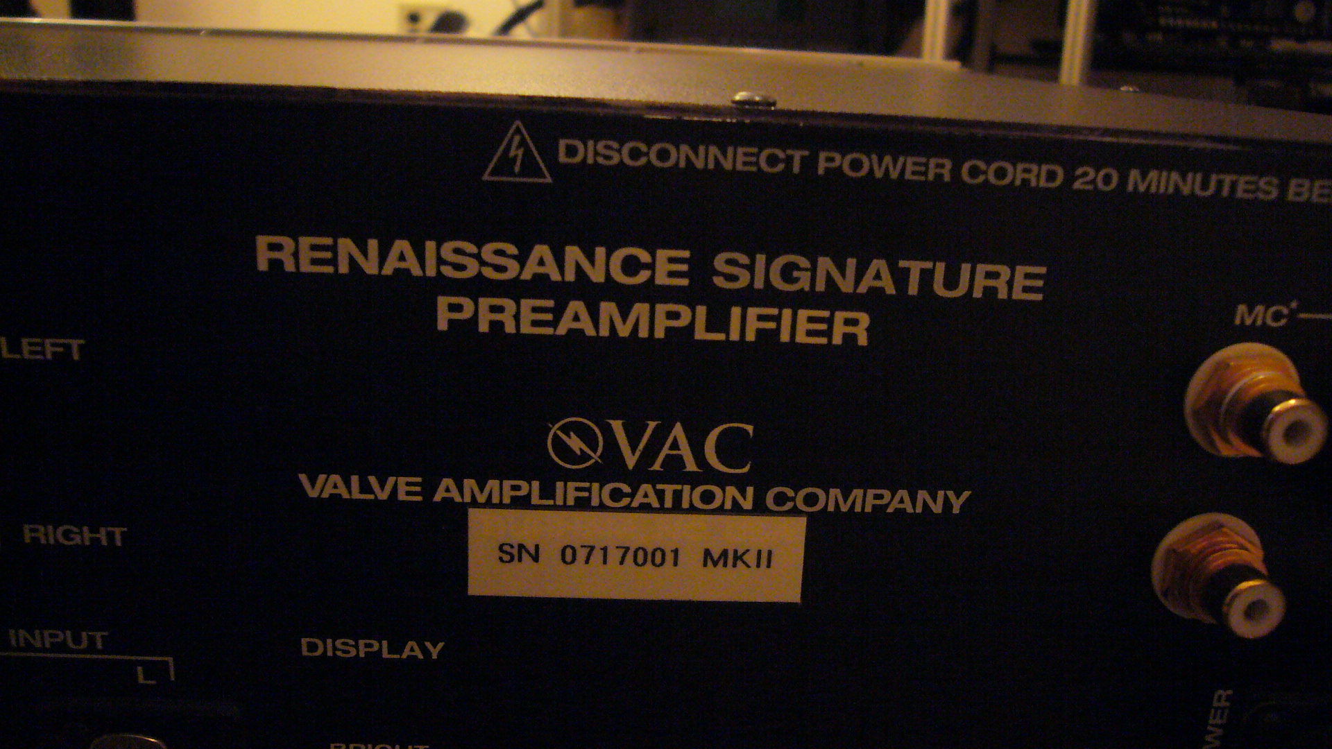 Valve Amplification Company VAC Renaissance Signature I... 4