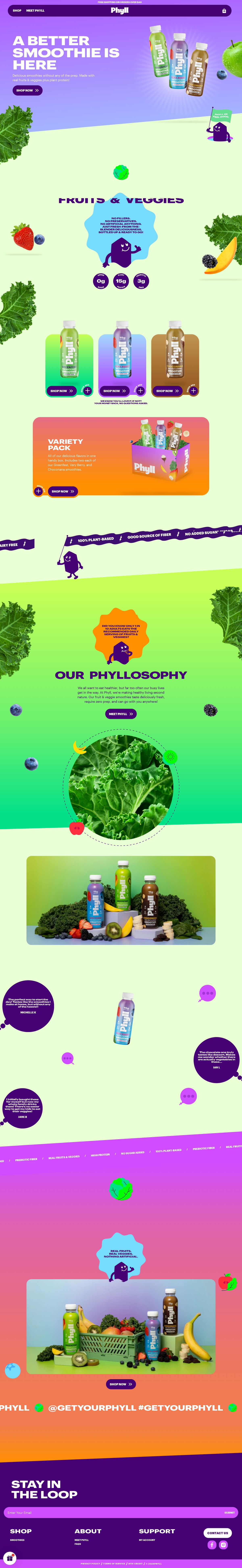 Screenshot of Phyll, from the product page examples collection.