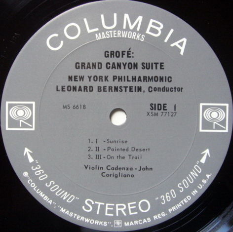 Columbia 2-EYE / LEONARD BERNSTEIN,  - Grofe Grand Cany...