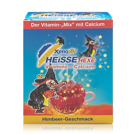 Xenofit Heisse Hexe Trinkgranulat mit Vitaminen und Calcium - Himbeergeschmack - 90 g