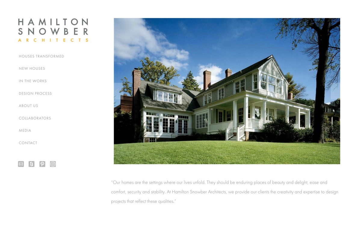 Screenshot of Hamilton Snowber, from the architecture portfolios collection.
