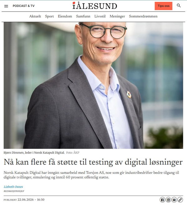 Ålesund-satsing gir industrien 60 prosent støtte