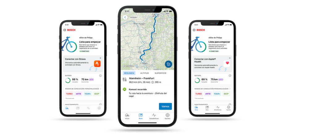 Bosch eBike Flow electric bike app on iPhone