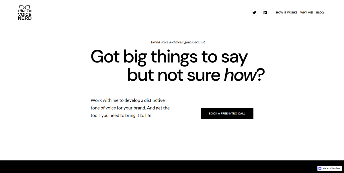 Screenshot of Felicity Wild, from the copywriting portfolios collection.