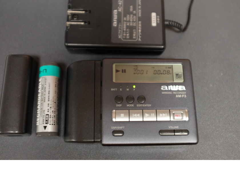 ぱ*ん様 ジャンク品☆Aiwa アイワAMーF3 ポータブルMDレコーダー AIWA