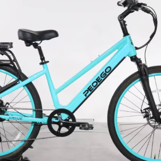 a pedego step through electric city bike
