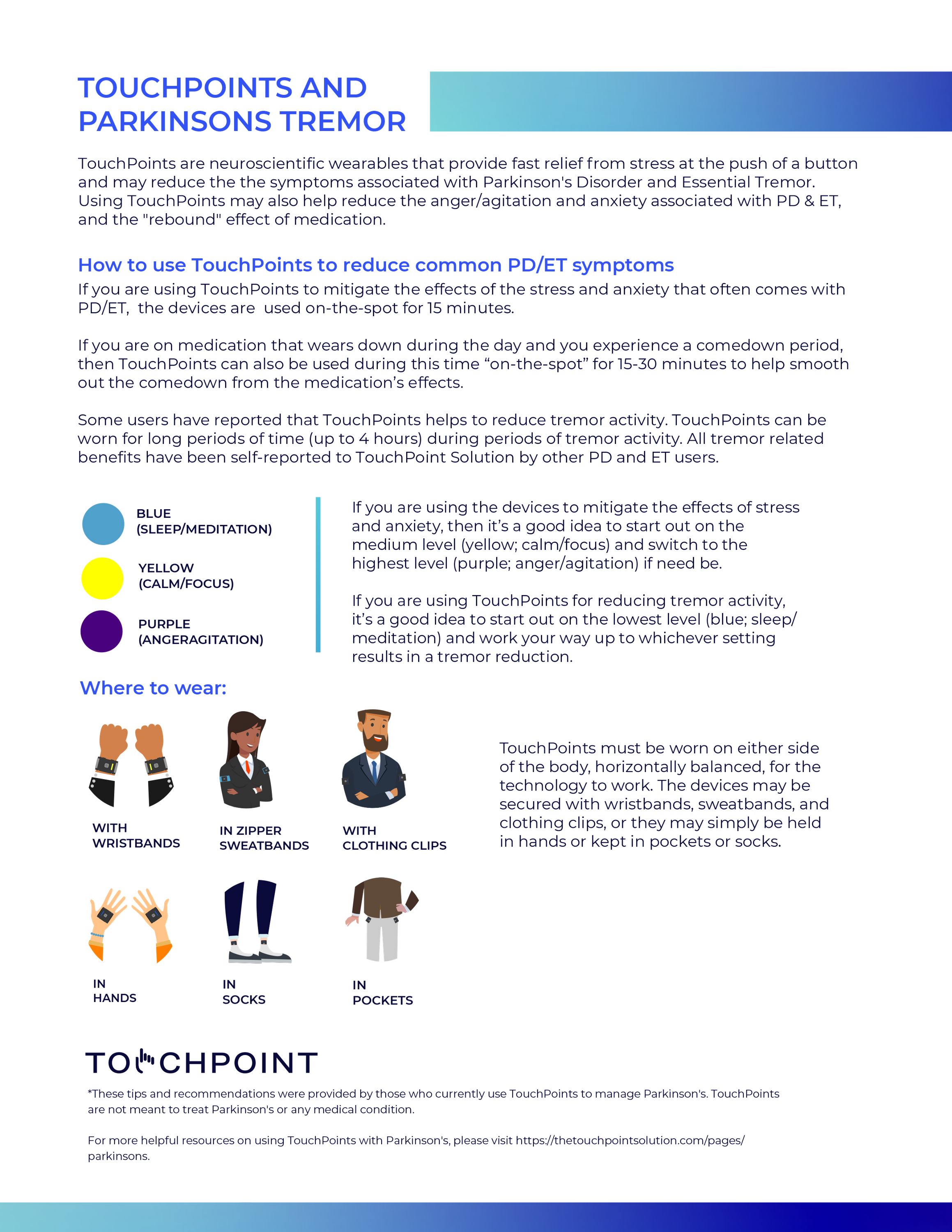 TouchPoints for Parkinson's Tremor