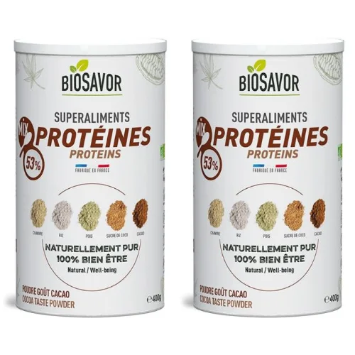 Mix Protéines Bio - Saveur Cacao - Lot De 2