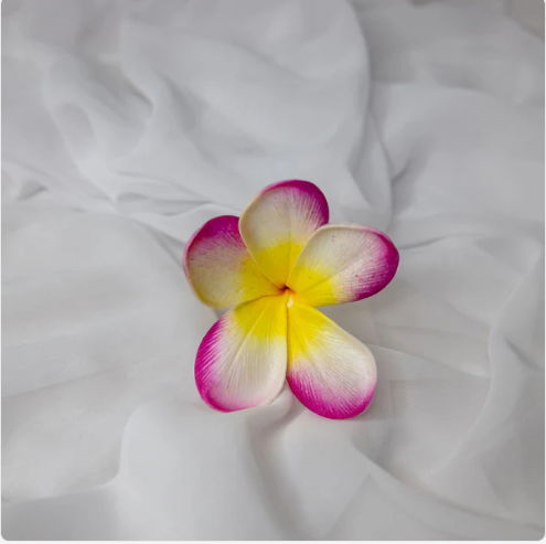 White Fuchsia Frangipani Flowerhead (6 Pack) - Realistic Artificial Flowers - Image 7