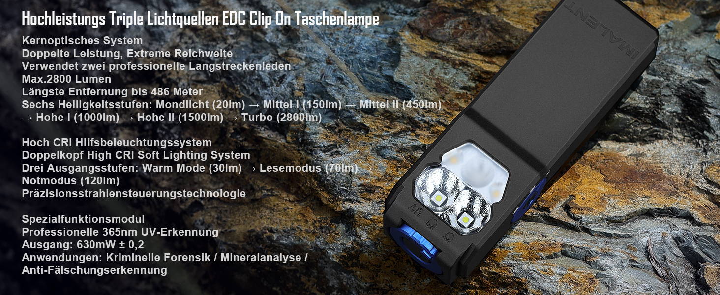 IMALENT LD35 Wiederaufladbare EDC Taschenlampe
