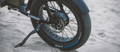 Electric fat tire bike rear wheel in sand